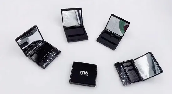 Magnetic Duo Compact Highlighter Eyeshadow Container with Mirror