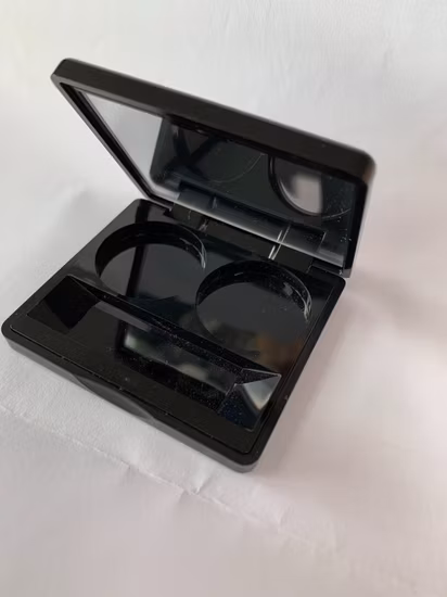 Magnetic Duo Compact Highlighter Eyeshadow Container with Mirror