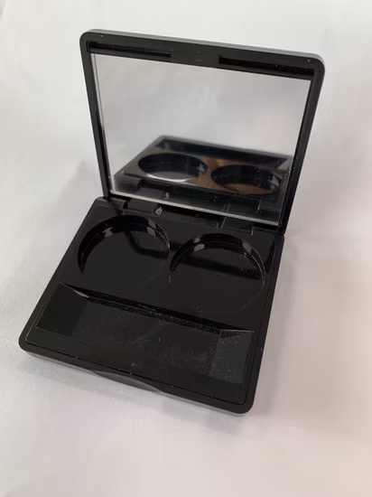 Magnetic Duo Compact Highlighter Eyeshadow Container with Mirror